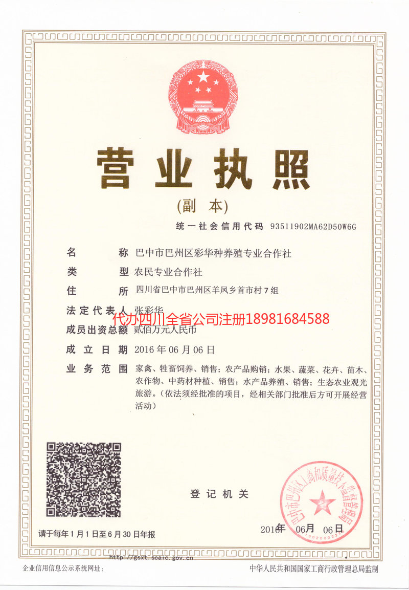 泸县泸县彩华种养殖专业合作社